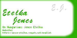 etelka jencs business card